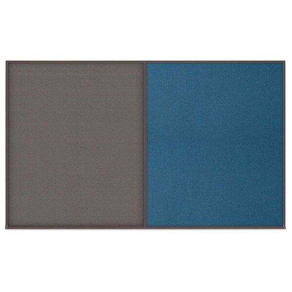 Triple Door Radius Corkboard, 72"x36", Hea, UV7015RC-SATIN-RUBBER
